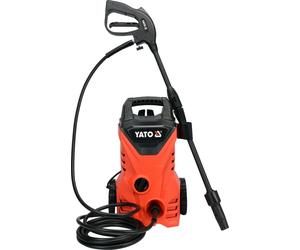 YATO Nettoyeur haute pression 1500 Watt, 120 bar, 5 m de tuyau, nettoyeur de joints, nettoyeur de façades, nettoyeur de terrasses, anti-mousse, nettoyeur de pierres avec pistolet à mousse Lance de pul