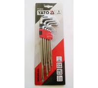 Yato Ensemble de tournevis coudés YT-0512 – Torx T10–T50, 9 pièces, Acier Chrome-Vanadium, Noir