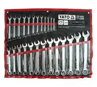 Yato YT-0365, 6, 7, 8, 9, 10, 11, 12, 13, 14, 15, 16, 17, 18, 19, 20, 21, 22, 24, 25, 27, 30, 32 mm, chrome, acier au chrome-vanadium, chrome, satiné, 15°