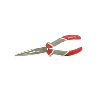 Yato Pince plate/ronde YT-2018, à long bec, gris-rouge, 20 cm