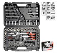 YATO Gola set 1/2", 3/8", 1/4" + accessoires 120 pcs YT-38801