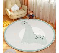 YATOLA Tapis pour Chambre à Coucher Salon Salle Moelleux Fourrure Fille Garçon Enfant Confortable Décoration Maison Sol Grand de Couloir Soft Antidérapant Intérieur éléphant Chien (Gris, 80x80cm)