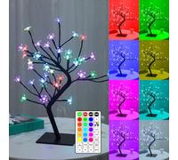 YATOSEEN Arbre Artificiel de Cerisier en Fleurs avec 36 LED, Éclairage RVB avec Télécommande, 16 Couleurs Changeantes, Veilleuse Décorative pour la Maison, idéal pour la Saint-Valentin, Noël (36 LED)