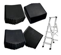 Yaxloi 4 Pièces Embout Pied Escabeau, Pied d Escabeau, Patin Echelle | Embout d èchelle en Caoutchouc, Convient aux èchelles à Tubes Carrés 2x4 Cm, Coussinets pour les Pieds d'une échelle