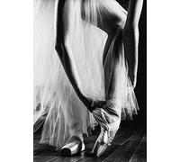 YAZHIQT Impression sur Toile,Belle Fille De Ballet Moderne Élégante Danse Imprimer Poster Girl Portrait Style Nordique Wall Art Images Accueil Salle De Danse sans Cadre Décoration,50X70Cm sans Cadre