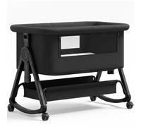YAZOCO Lit Bébé Cododo, 2-en-1 lit Parapluie Bebe avec Matelas,Six Vitesses Réglage de la Hauteur, Facile Adapter au lit du Parent, Pieds réglables