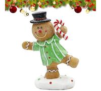 Yaztauho Décorations en Pain D'Épice,Figurine en Résine Mignonne,Bonhomme en Pain D'Épice pour Noël | pour Cheminée, Appui de Fenêtre, Intérieur, Table de Chevet, Comptoir, Salon, Chambre d'enfant,