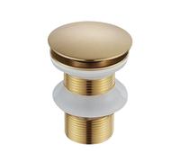 YBAAKZIIR Bouchon à Ressort, Bouchon de vidange escamotable en Laiton, Remplacement for évier Salle Bains avec crépine Multicolore(Brushed Gold C)