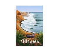 YBHF Affiche de voyage vintage Chicama Servicio De Zodiac - Décoration murale rétro esthétique pour chambre ou bureau - 40 x 60 cm - Sans cadre