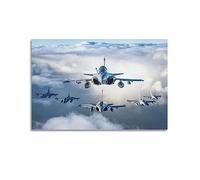 YBHF Poster de combat Rafale Fighter Jet - Décoration murale rétro esthétique - 50 x 75 cm - Sans cadre