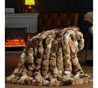 YBIKE Couverture Plaid, Plaid Fausse Fourrure Doux Et Pelucheux 150x130cm, Plaid Polaire Décoratif Réversible Chaud Et Luxueux pour Lit, Canapé, Fauteuils (Tie-Dye 1)