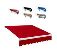 YCBTPS Tissu De Remplacement pour Auvent De Terrasse Rétractable, 5x3m Toile D'auvent Store Banne en Polyester, Tissu De Rechange pour Store Banne Imperméable(Red,3x3.0m(10x10ft))