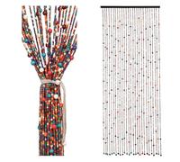 YCBTREE Rideau de porte en perles - Style bohème - En bambou - Convient pour fenêtres, portes, caravanes, comme décoration et moustiquaire - 90 x 190 cm