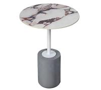 YCCHAH Meubles De Salon Mode Nordique Rock Board Edge Plusieurs Table Basse Ronde café d'angle en Ciment Tables D'appoint Salon