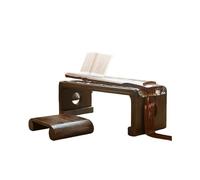 YCCHAH Meubles De Salon Table Console Guqin Piano Bois Meubles Anciens Quatre Longs espaces d'hôtes Plancher Bas à thé Orientale Tables D'appoint Salon(Table and Stool)
