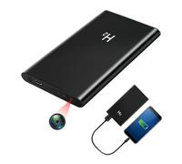YCCNIU Caméra Cachée, Mini Caméra Cachée 2 en 1 avec Batterie Externe de 5000 mAh, Mini-caméra Espion HD 1080P avec Vision Nocturne et Enregistrement en Boucle
