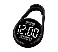 ycezw Montre à Boucle Ceinture - Cadran d'affichage Lumineux Nuit, Pendentif Sac à Dos à Clipser, Horloge Poche numérique à Suspendre, Cadre à Crochet en Acier Inoxydable | Minuterie connectée po
