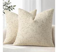 YCOLL Housse de Coussin 50x50 Lot de 2 Coussin de Canapé en Tissu Chenille Doux Housses de Coussin Beige moucheté Coussin Décoratif Canapé & Salon Housses de Coussin Décoratif pour Décorations