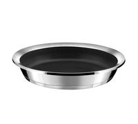 Cuisinox - Ycône - Poêle 28 cm avec revêtement céramique - Fond thermo diffuseur - Compatible tous feux dont induction - Acier Inoxydable 18/1 - Finition miroir - Sans PFOA, PTFE, PFAS