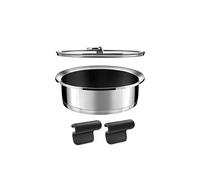 Ycône - Sauteuse revêtue 24 cm avec anses et couvercle