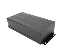Yctze Boîte à projets de bricolage - Boîtier de refroidissement électronique en aluminium pour carte de circuit imprimé, taille 55 x 106 x 200 mm (noir sable avec plaque pliée)