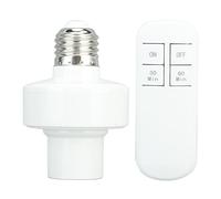 Yctze Douille d'ampoule Télécommandée Douille d'ampoule à Distance sans Fil avec TéléCommande pour Culot d'ampoule E27 110 V CONTRÔLE À 360 DEGRÉS LAMPES D'INTERFACE E27 avec