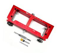Yctze Gabarit Réglable de Gabarit de Charnière de Porte pour une Coupe Précise de Mortaise, Portes Intérieures et Extérieures en Alliage D'aluminium, Kit de 4 Pièces