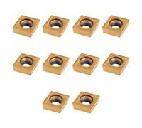 Yctze Inserts en Carbure CNC 10 Pièces, Outil de Coupe de Lame Haute Résistance, Conçu pour le Tournage de Tour et la Finition du Métal, Idéal pour L'acier Ordinaire et L'acier Inoxydable