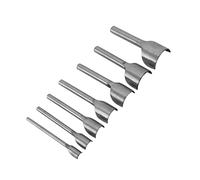 Yctze Jeu de Coupe-demi-rond, 7 Pièces Outil de Poinçonnage du Cuir | Construction en acier durable, facile à utiliser, perforation pour portefeuille et ceinture.