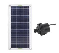 Yctze Kit de Pompe à Eau Solaire de 30W pour Jardiniers avec Petits éLéments Aquatiques,Débit 800L & H et Hauteur Refoulement 5M,Alimentation Solaire Hors Réseau,Panneau