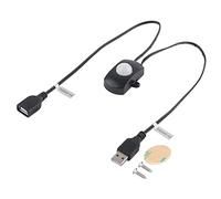 Yctze Mini Détecteur de Mouvement PIR, 2 A DC 5-24 V, Interrupteur Automatique pour Bandes Lumineuses LED avec Interface USB, Minuterie Infrarouge à Distance pour éclairage DIY,