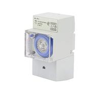 Yctze Minuteur Analogique 24 Heures, Rail DIN Compact, pour Usage | Contrôle de la synchronisation de l\'éclairage, 8 programmes, distribution d\'énergie économe en énergie, 48 programmes par