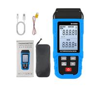Yctze Thermomètre à Thermocouple Numérique pour l'industrie, Double Canal |Stockage de Données 5999, Rechargeable par USB, -328 °F à 3212 °F, Compteur Haute Température de Type K J avec Boîtier