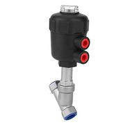 Yctze Vanne à Siège coudé à Commande Pneumatique en Acier Inoxydable avec Raccord fileté, Boîtier en Plastique épais, 3/4 Po DN20, Adaptée à la Vapeur - Vanne à Vapeur