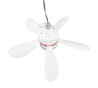 Yctze Ventilateur de Plafond Portable avec Lumière LED 12V | Pales détachables, économe en énergie, ventilateur de tente extérieure, flux d\'air puissant, polyvalent