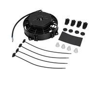 Yctze Ventilateur de Refroidissement électrique 12V 80W, Ventilateur de Radiateur à Lame Droite de 156mm avec Kit de Montage de Moteur à 10 Pales pour le Remplacement du