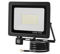 YCZM Projecteur LED Extérieur 100W,Projecteur LED Extérieur avec Détecteur,IP65 Etanche 6500K 10000LM,144 LEDs Spot Exterieur Detecteur Mouvement,Noire Eclairage Exterieur avec Detecteur,pour Jardin