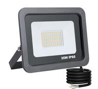 YCZM Projecteur LED Extérieur 35W,Spot LED Extérieur avec 40 LEDs Eclairage Exterieur IP65 Etanche,Projecteur 4500K Eclarage luminaire exterieur pour Jardin,Garage,Entrée,La Cour【1 Pièces Noir】