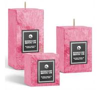 YD LIFE Lot de 3 Bougies Parfumées en Colonne, Bougie Décorative Parfum Fruité et Sucré, Cire à Texture Givrée et Combustion Propre 45H, Idéal Cadeau Femme, Décoration Maison et Aromathérapie