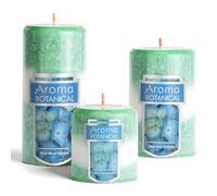 YD LIFE Lot de 3 Bougies Parfumées en Colonne, Parfum Campanule Bleue Frais, Bougie Décorative Luxe à Cire Givrée 35H, Mèche Coton, Cadeau Femme pour Décoration Maison et Aromathérapie