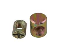 YDHSIKK Écrous cylindriques, Boulons de Baril M8, raccords à Fentes croisées M8x1 5/17, 5 à 50 écrous de Marteau à Trous horizontaux(50pcs,M8x17(Slotted Zinc))