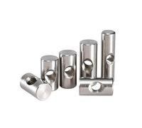 YDHSIKK Écrous cylindriques, Le Marteau de Trou croisé d'écrous de Baril de l'acier Inoxydable M6 304 a incorporé Plusieurs Tailles(M6x28 (3Pcs))