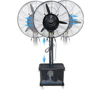 YDkjwjw Ventilateur brumisateur commercial, réservoir extra-large 42L, oscillation 90°, ventilateur haute performance pour chantiers et usage intensif