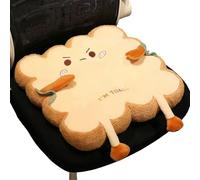 YDRABFLE Coussins De Chaise Imitation Pain Toast Pad Rembourré Mousse Mémoire Oreiller Canapé Chaise Coussin Décoratif Coussin De Chaise D'Étudiant-La Colère-40 * 40