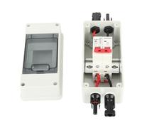YDuupxe Interrupteur de Déconnexion PV, Disjoncteur 500V DC (20A) | Boîte ABS en polycarbonate IP65, sortie d\'entrée 1 chaîne, protection contre les surcharges, pour la distribution de