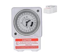 YDuupxe Interrupteur Minuterie Mécanique, Type Horloge à Intervalle de 15 | Minuteur Industriel, Boîtier en PC Ignifuge, Couvercle Transparent étanche, Usage Domestique et Commercial, Systèmes AC220V