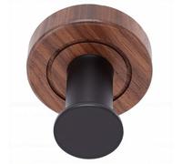 YDuupxe Noyer Aluminium Crochet Mural, 2.2 X .0 in (BLACK) | Porte-serviettes robuste, métal texturé en bois, taille compacte 65g, pour entrée de cuisine de salle de bain