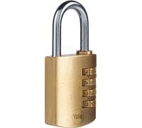 YE Y150B401301B - Cadenas à chiffres, laiton, 4 rangées de chiffres, 40 mm