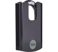 Yale Y113BL/90/119/1 - cadenas rideau en acier inoxydable corps 62×94 mm anse protégée Ø11 mm 3 clés mécanisme nse trempée double verrouillage anti-corrosion sécurité maximale conforme EN 12320