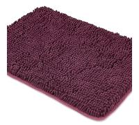 Yeaban Tapis de salle de bain prune - Tapis de bain chenille épais | Tapis de bain absorbant et lavable, antidérapant, pelucheux et doux pour sol de salle de bain, douche, évier - 50,8 x 81,3 cm